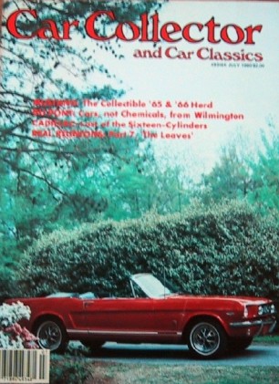 CAR COLLECTOR & CAR CLASSICS 1980 JULY - '65-'66 MUSTANGS,'38 CADILLAC 16 FORMAL